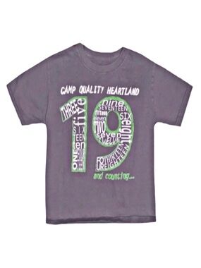 PORT AND COMPANY Camp Quality Heartland Boy's Short Sleeve Top Small 6-8